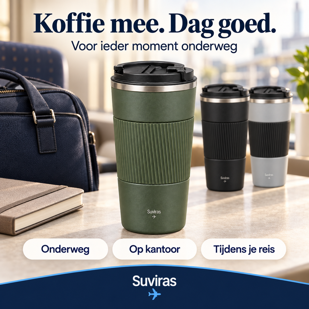 Reisbeker 380 ML | BPA vrij | Suviras