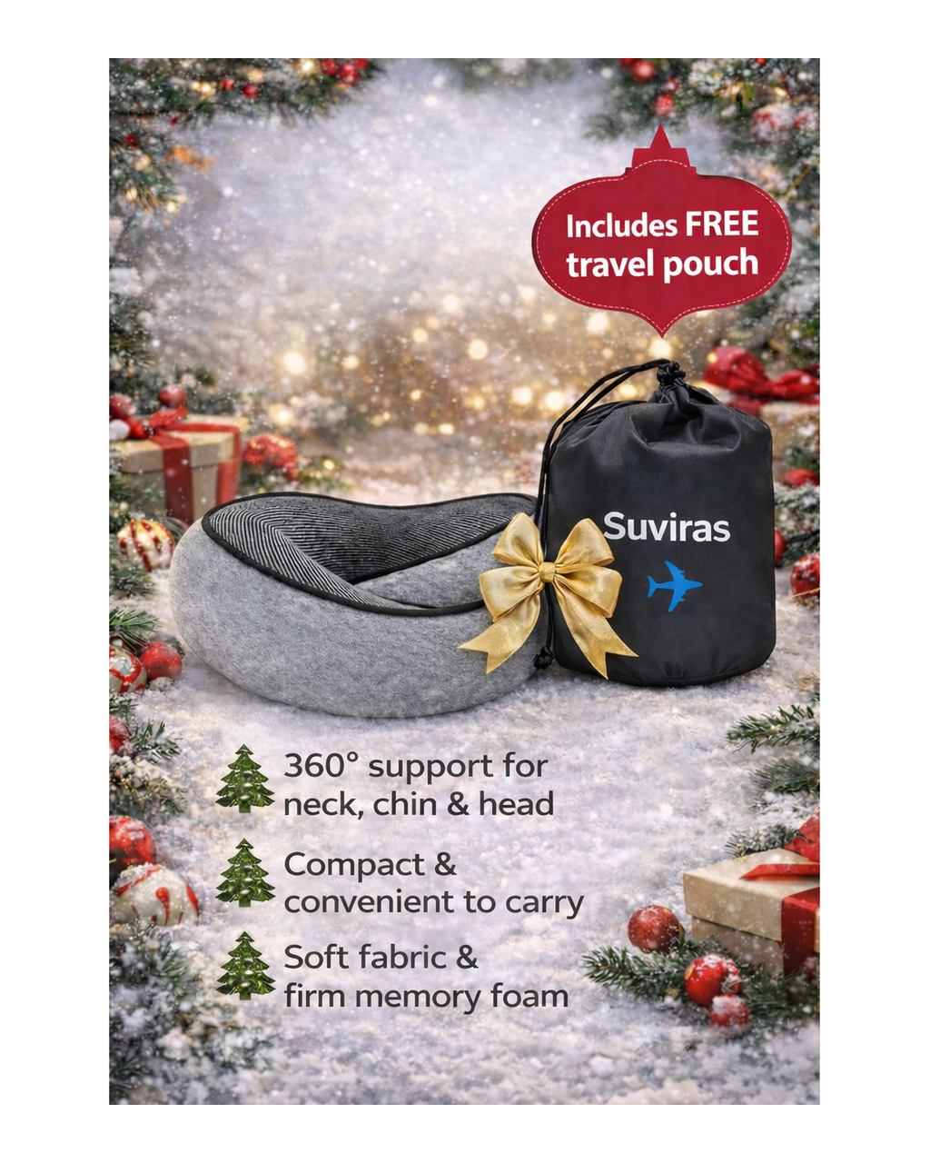 Premium Travel memory foam pillow