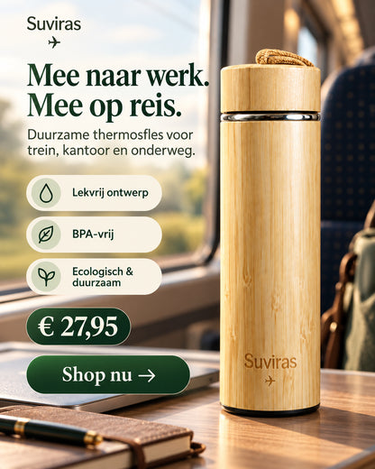Bamboe thermosfles voor warm en koud | Suviras